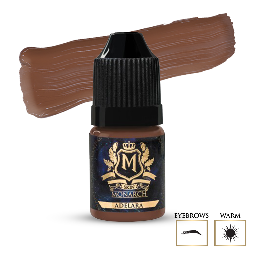 Skin Monarch Adelara — warm medium brown eyebrow pigment