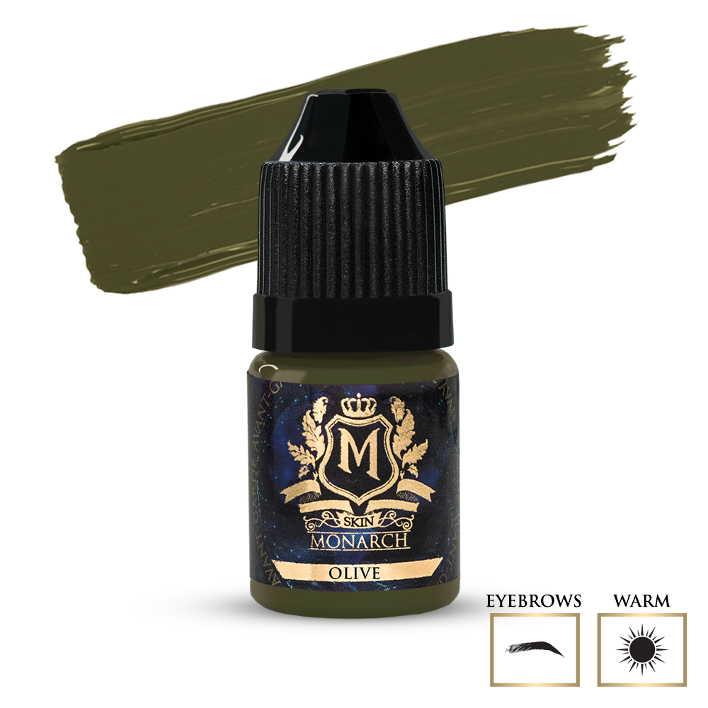 Skin Monarch Corrector Olive — muted dark green PMU corrector 5ml