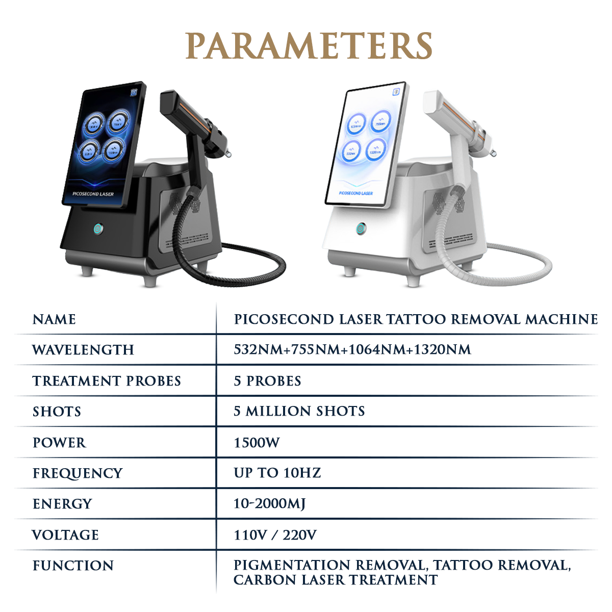 Skin Monarch Picosecond Laser 1500W — side