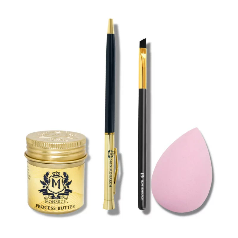 Skin Monarch Brow Artist Essential Kit — Process Butter, brushes & sponge