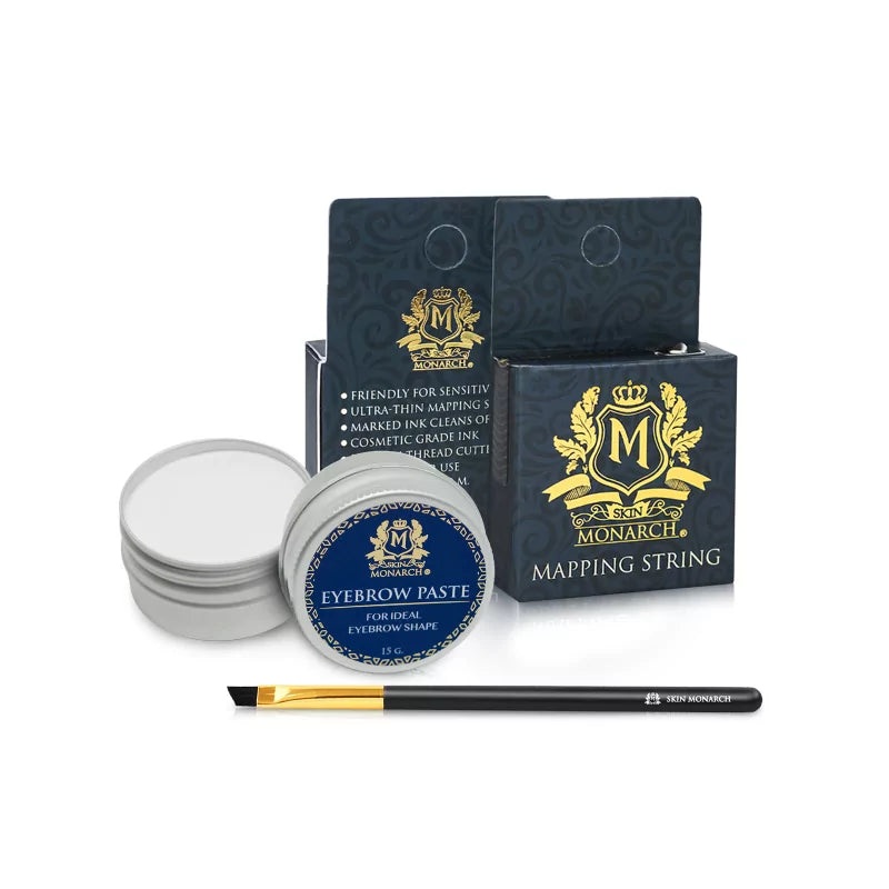 Skin Monarch Brow Mapping Kit — white paste 15g with mapping string set