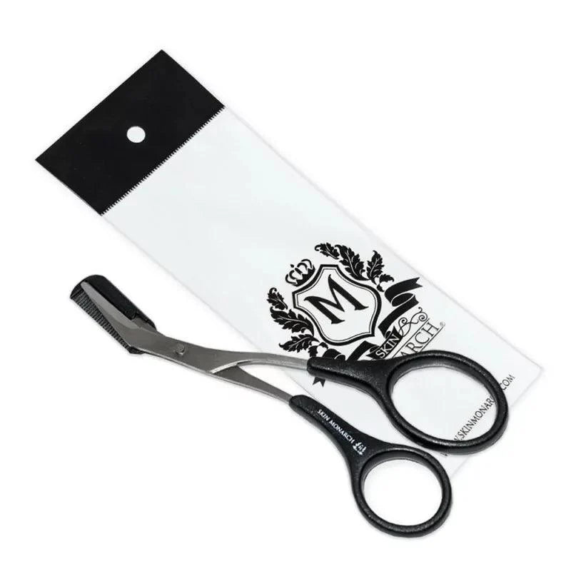 Skin Monarch Eyebrow Scissors with Comb — front view