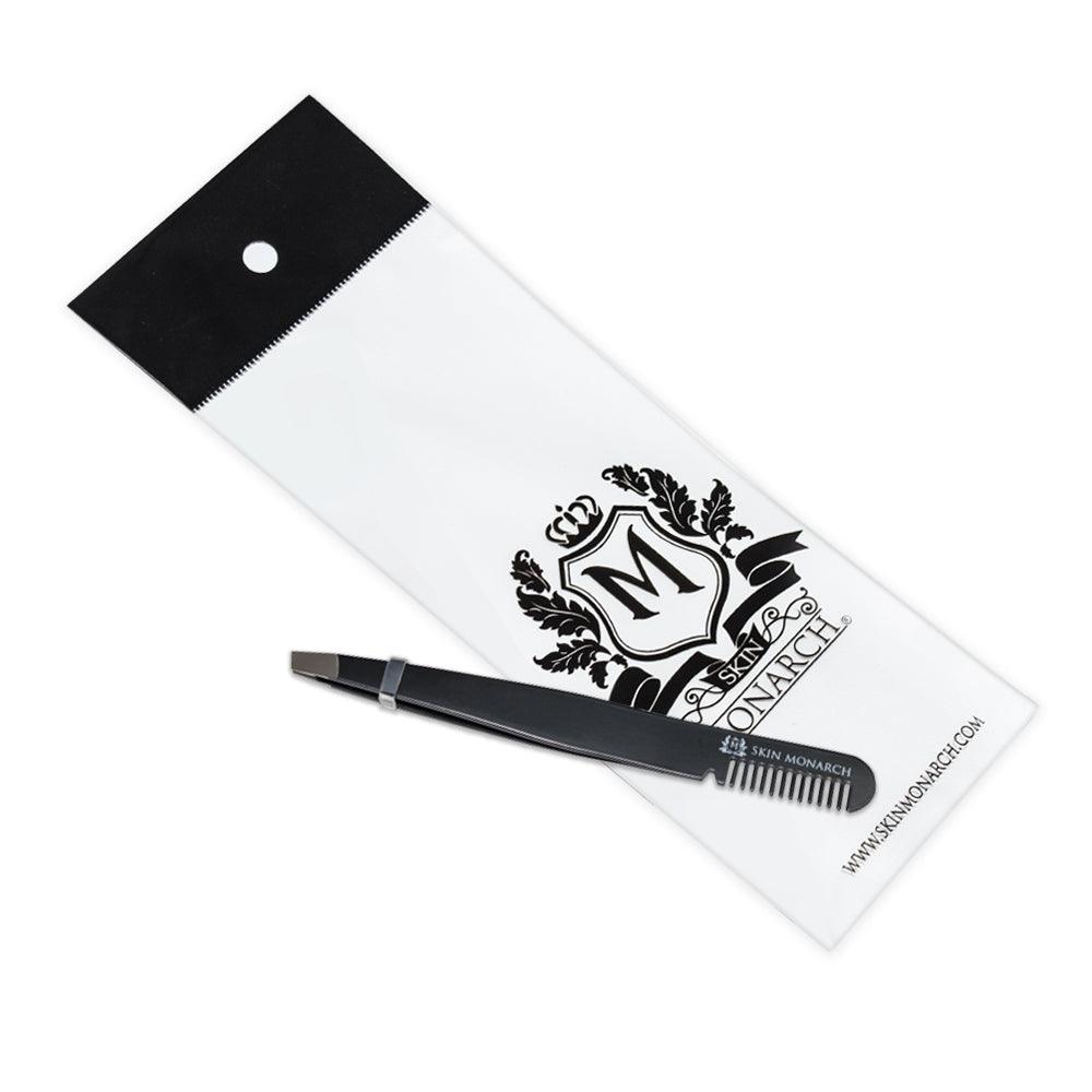 Skin Monarch Tweezers with Comb 10cm — front view